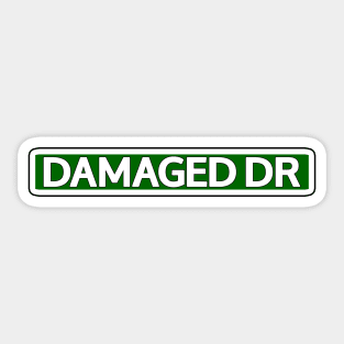 Damaged Dr Street Sign Sticker